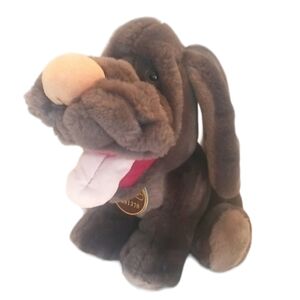 Vintage 1984 Ganz Bros Brown Wrinkles Dog Plush